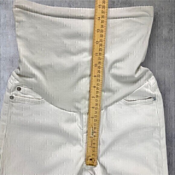 7 For All Mankind Maternity Jeans Womens 26 Skinny Ankle White stretch Pants - Picture 8 of 13